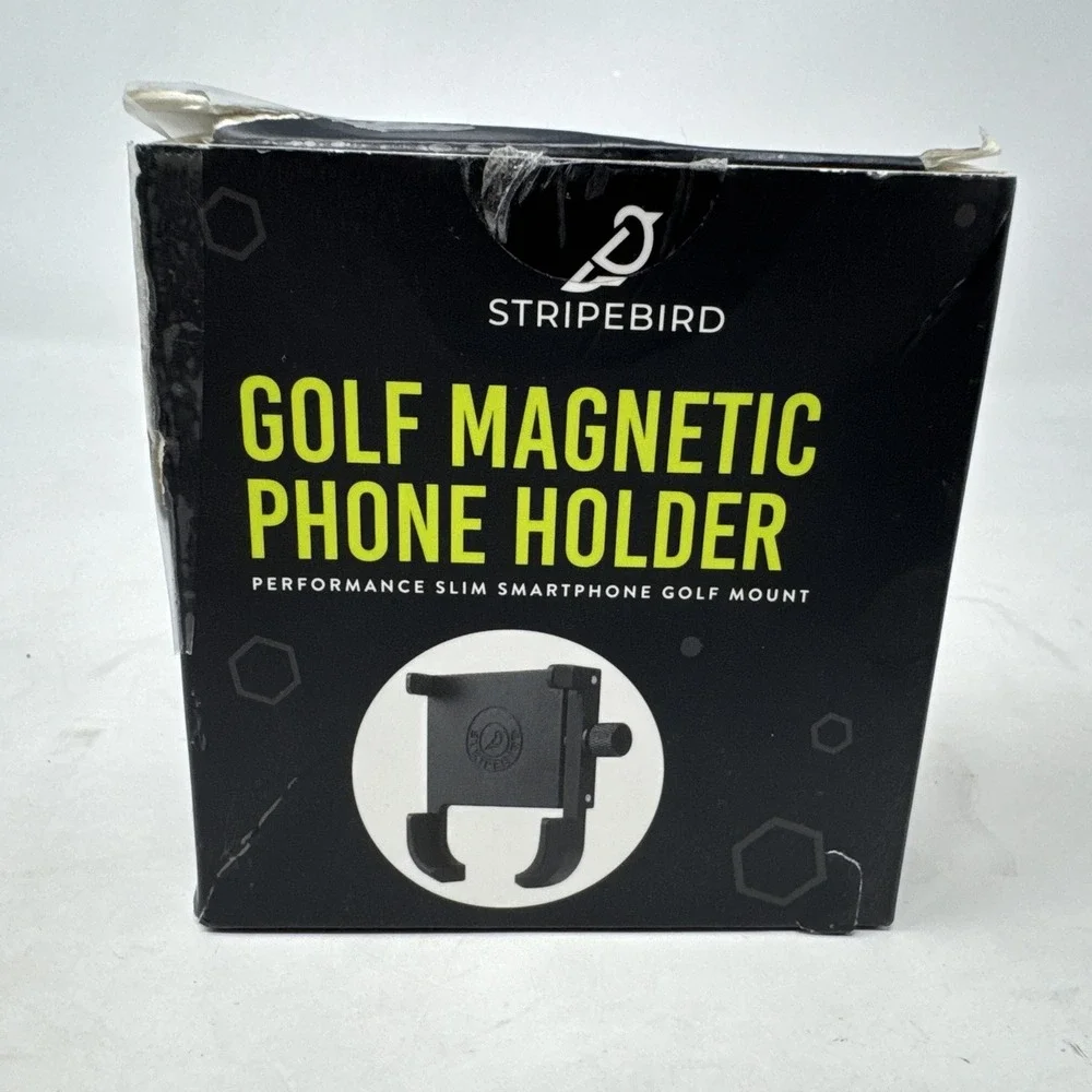 Stripebird Magnetic Golf Cart Phone Holder Graphite Slim Smartphone Mount